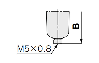 With auto-drain (N.C.) (applicable model: AC20C-B) dimensional drawing