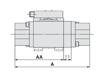 3-color display, digital flow switch for water, PF3W series, separate sensor unit / with temperature sensor: PF3W504/520/540/511/521-□-□T drawing