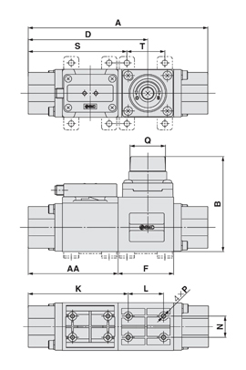 3-color display, digital flow switch for water, PF3W series, separate sensor unit / with flow rate adjustment valve: PF3W504S/520S/540S drawing