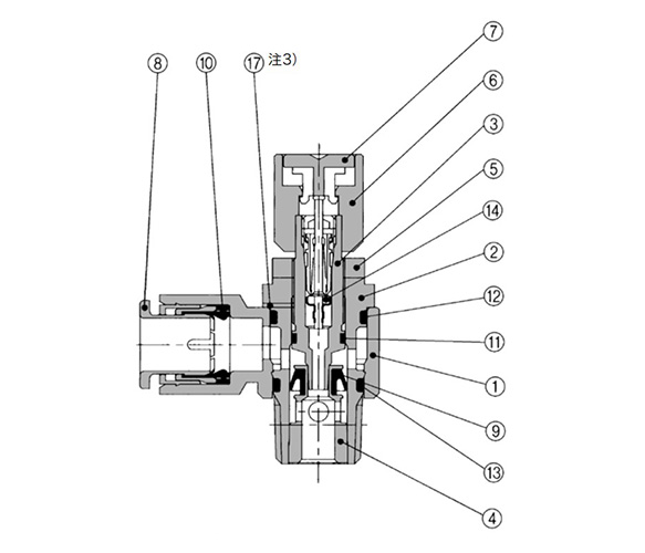 Meter-out type structure drawing