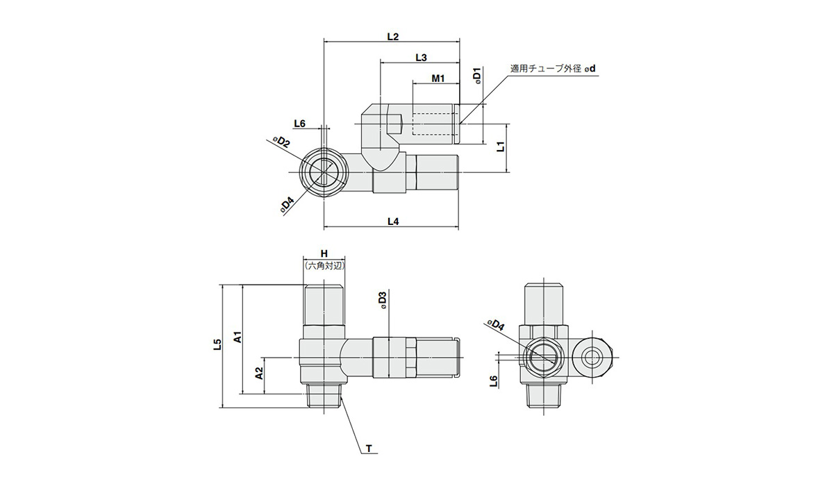 Dimensional Drawing for Metric Sizes