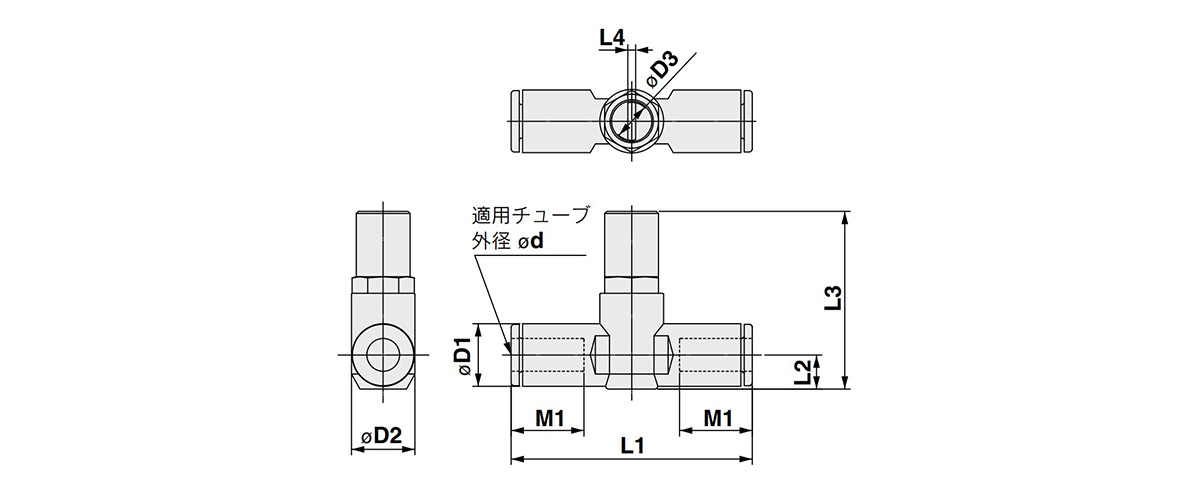 AS□□□1F-T Series dimensional drawing