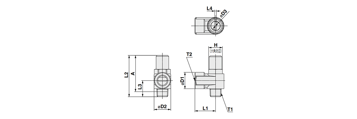 AS□2□0-T Series dimensional drawing