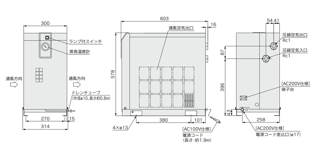 IDF15E1 dimensional drawing