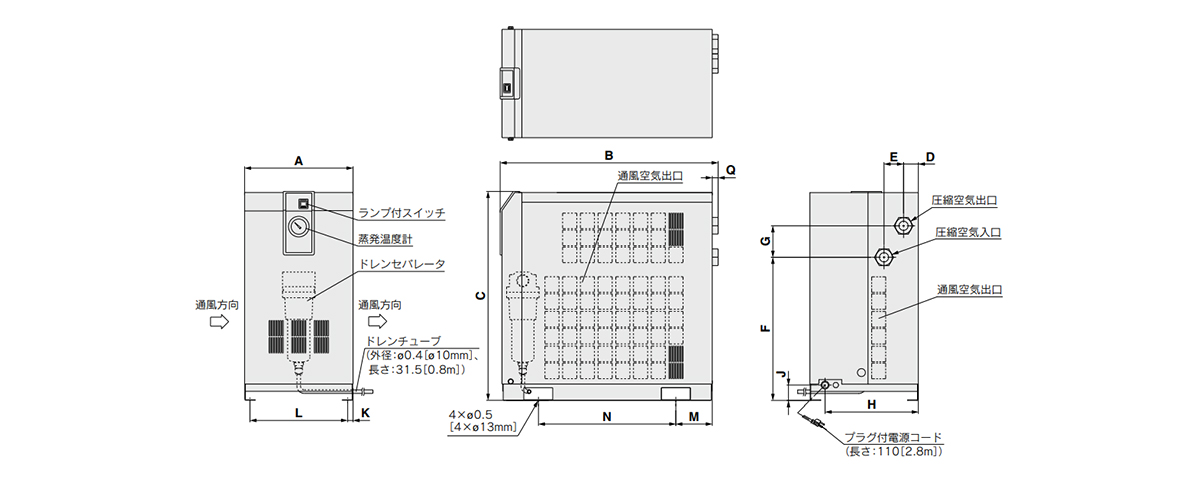 IDFB15E dimensional drawing