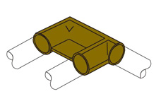 Plastic Joint for Pipe Frame PJ-602, usage example