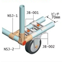 Mounting Bracket of Caster for Pipe Frame JB-001 Series, usage example 01