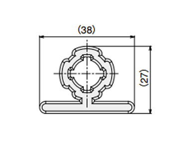 End Cover S dimensional drawing (For Green Frame S F35)