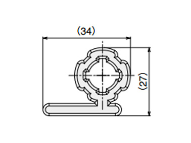 End Cover S dimensional drawing (R for Green Frame S F22)