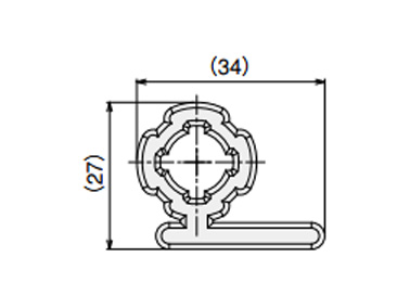 End Cover S dimensional drawing (L for Green Frame S F22)