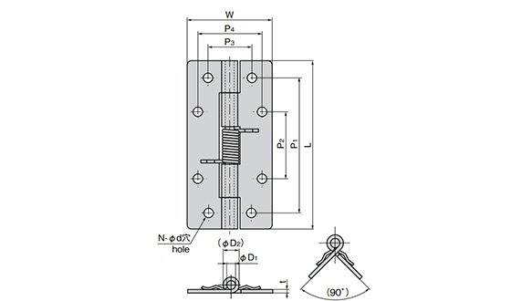 B-1146 series dimensional drawing