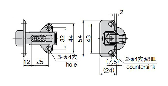 B-1401-1 dimensional drawing