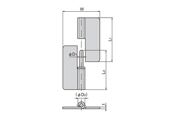 B-1065 series dimensional drawing