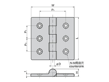 Stainless Steel Butt Hinge For Heavy-Duty Use B-1064: related images