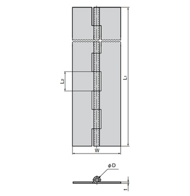 B-1007 series dimensional drawing