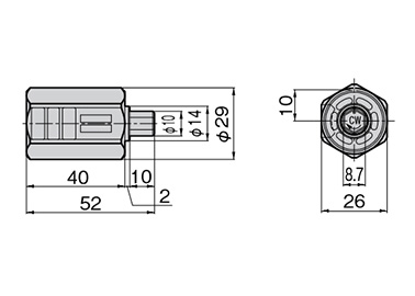 B-879-0 series dimensional drawing