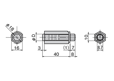 B-879-1 series dimensional drawing