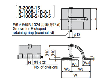 B-8-1, B-8-5 dimensional drawing