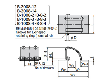 B-8-2, B-8-3, B-8-4 dimensional drawing