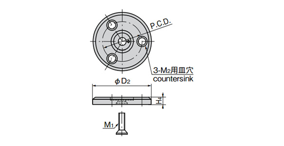 1F flange dimensional drawing