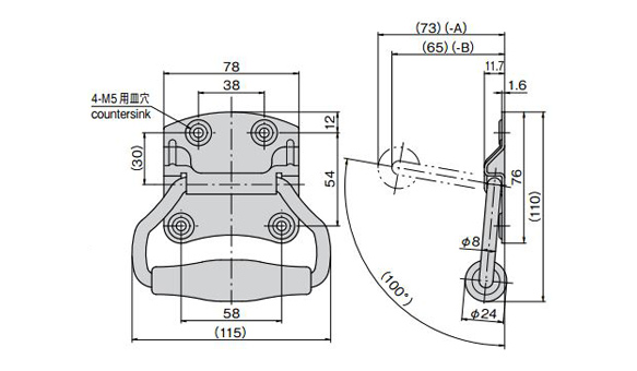 A-6-15 dimensional drawing (SPCC)