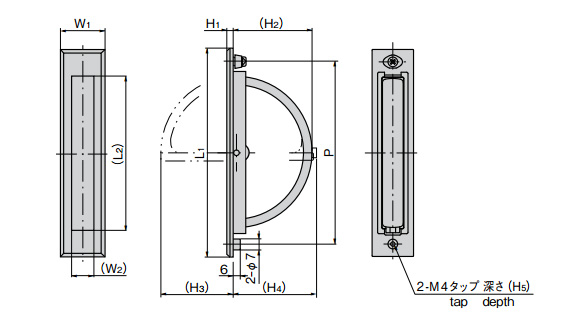 A-174 series dimensional drawing