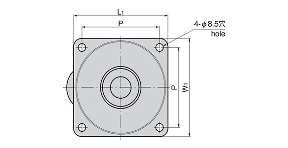 Low-Profile Type Swivel Caster For Heavy Loads With Leveling Mount (Without Stopper) K-100HB2-AF: Related images