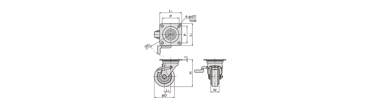 K-52S series dimensional drawing