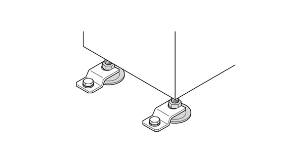 Adjuster brace (Prevents movement of machine tools due to vibration.)