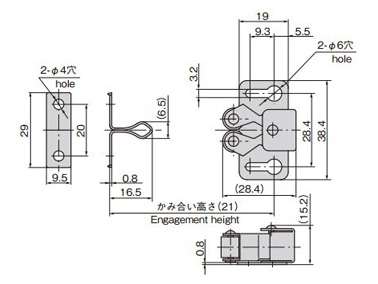 C-1051-1 dimensional drawing