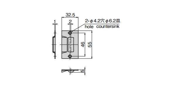 Base plate dimensional drawing