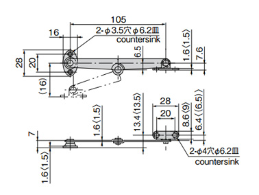 B-1040-3-R dimensional drawing