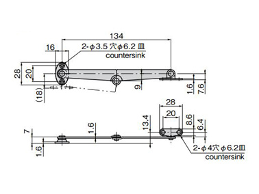 B-40-2-R dimensional drawing