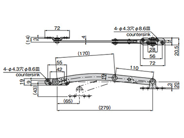 B-25-2 dimensional drawing *Dimensions in () are for stainless steel