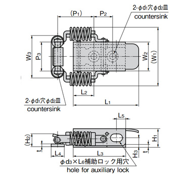 Dimensional drawing (at 0‑mm tightening margin)