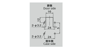 C-1017-B panel hole dimensional drawing