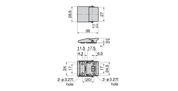 C-1084 dimensional drawing (mm)