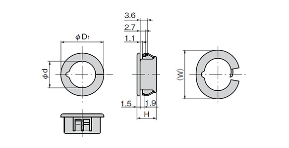 Plastic Open Bushing CP-30-OB: related image