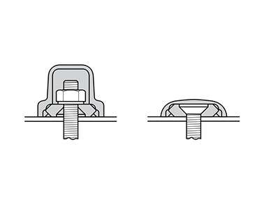 Installation cross-section view