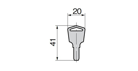 Key No. TAK60 dimensional drawing