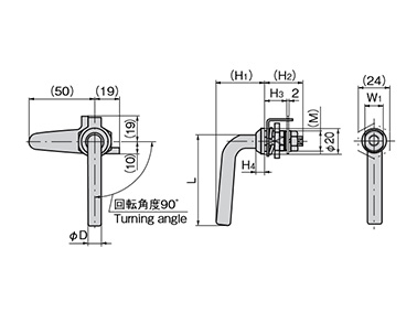 A-1177 series dimensional drawing