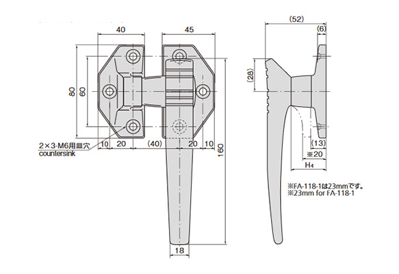 FA-1118-1 dimensional drawing