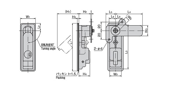 A-481N-3 to 6 dimensional drawing