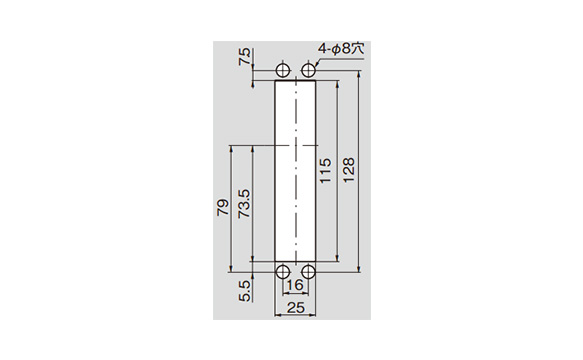 A-150-1-1 panel hole dimensional drawing