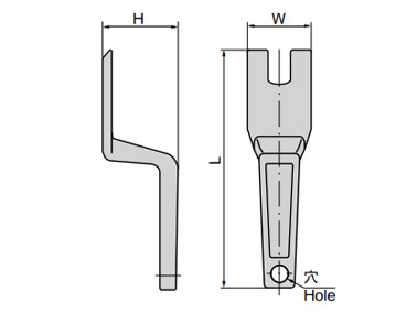 Handle dimensional drawing