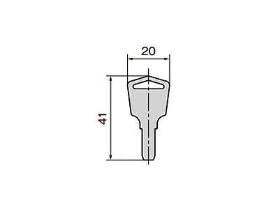 Key No. TAK60 dimensional drawing