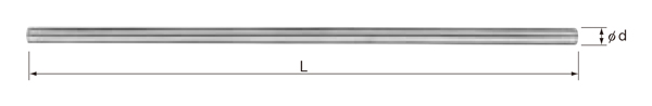 Standard LM shaft dimensional drawing