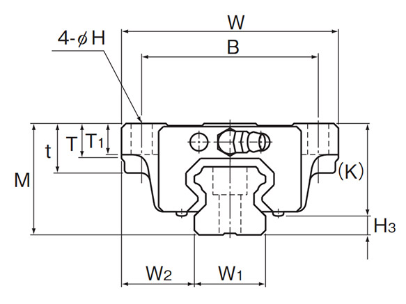 Drawing 1 of HSR-B type and HSR-LB type