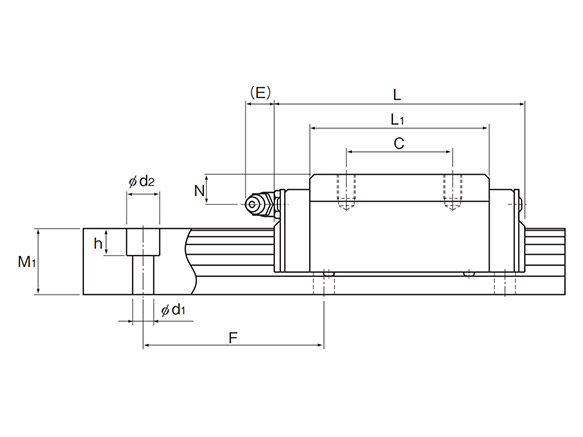 Drawing 2 of HSR-R type and HSR-LR type