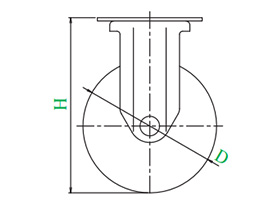 Dimensional drawing, side view